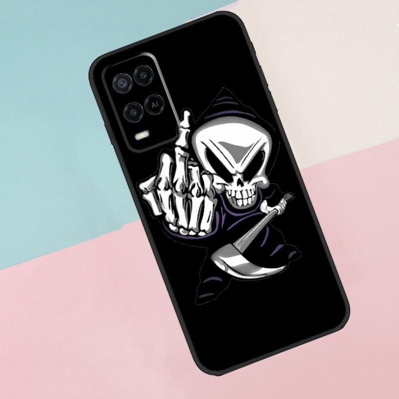 

Middle Finger Skeleton Skull Bone For Oppo A18 A38 A78 A98 A96 A58 A17 A77 A80 A40 A60 A16 A76 A74 A94 A54 A15 A57S Phone Case OPPO A38 4G