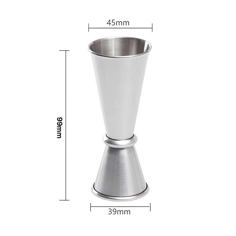 304 Stainless Steel Double-Ended Cocktail Measuring Cup (15/30ml Oz) With Rolled Edge 30/60ml Measuring Glass