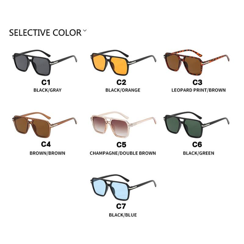 Men's Sunglasses, Rice Nail Square Retro Women's Sunglasses.
