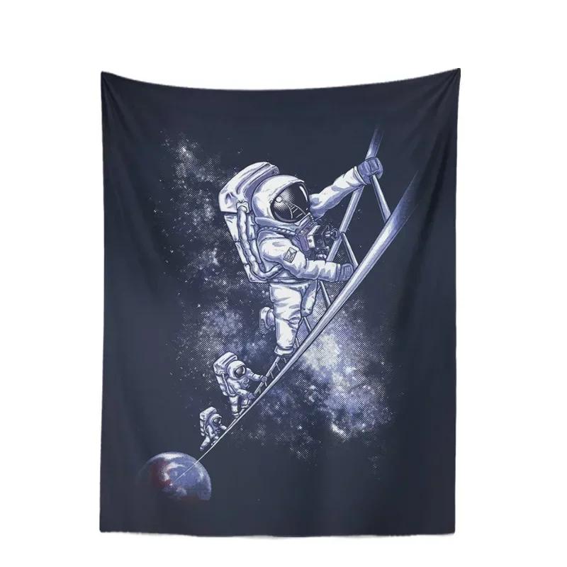 

Space Skateboarding Astronaut Tapestry Unique Cosmic Design Perfect for Bedroom Decor Large Wall Hanging Artwork 74x94cm(29x37in)