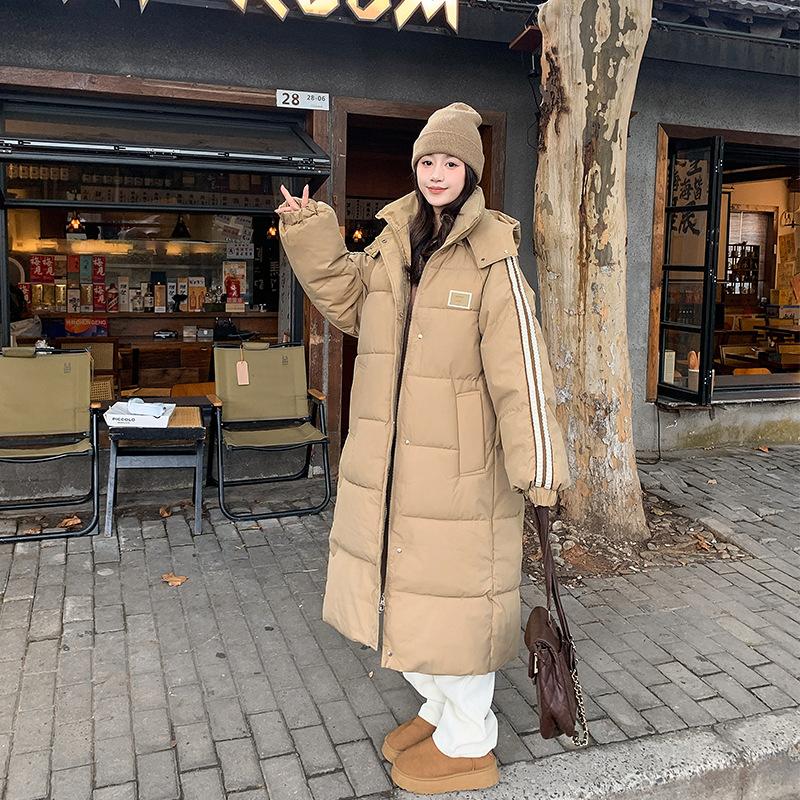 Winter Long Knee Thickened Winter New Korean Version Loose Cotton-padded Jacket Bread Clothes