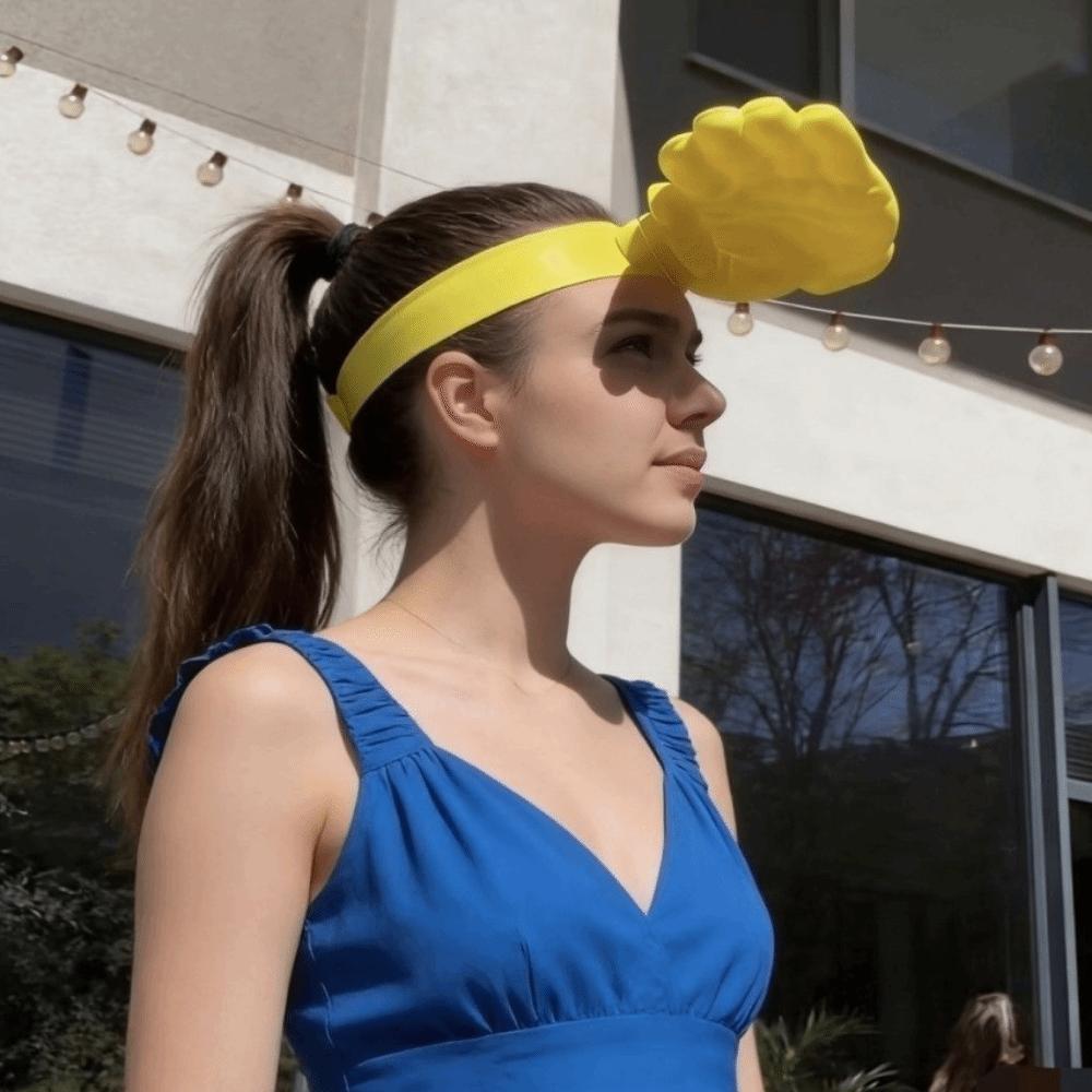 Adjustable Palm-sized Sun Hat 3D Printing Funny Sunshade Cap Outdoor Beach Hat  Outdoor Activities