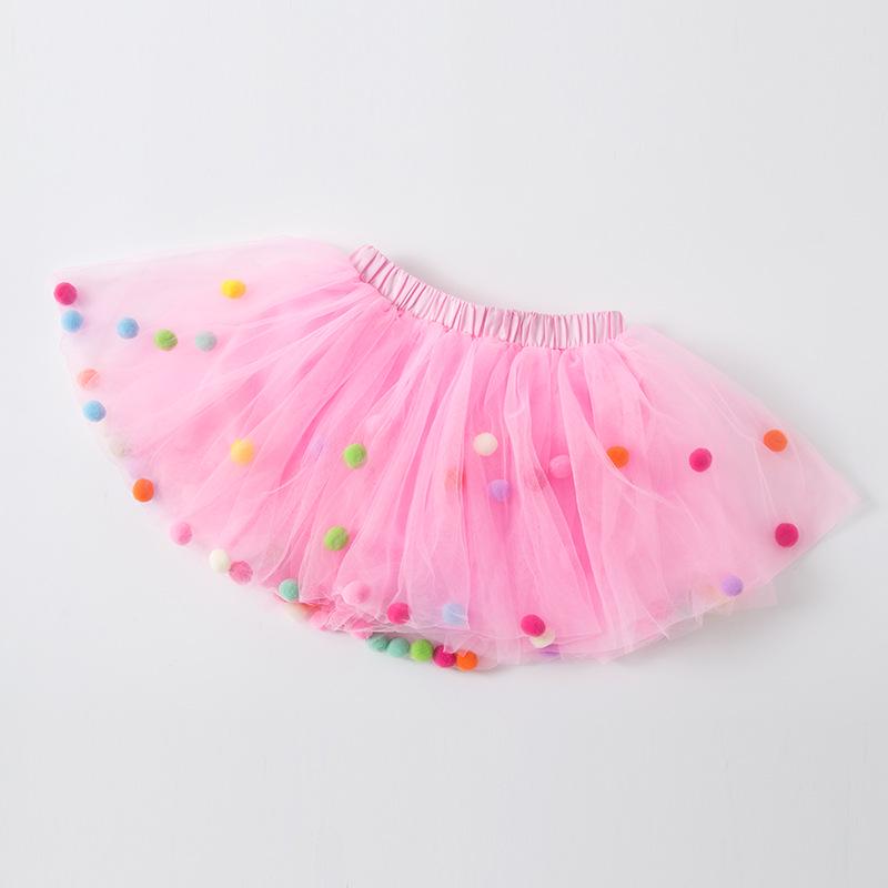 Skirt Girl Princess Party Skirt Hair Hoop Set Kids Girls Tutu Skirt Fluffy Mini Rainbow Dot Skirt