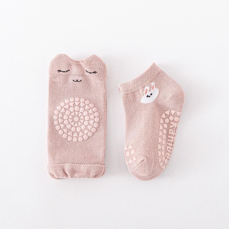 0-3 Years Old Children's Knee Pad Baby Floor Socks Set
