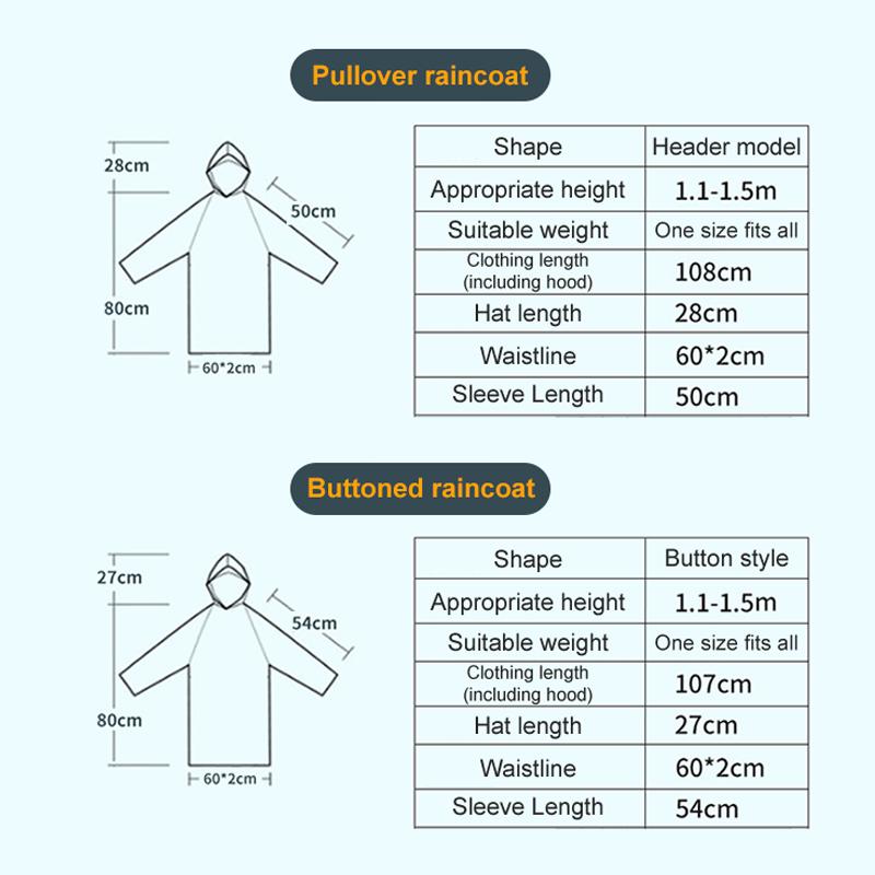 Child Disposable Raincoat Outdoor Hiking Rafting Mountaineering Water Projects With Disposable Rain Poncho