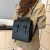 Retro bag women's large capacity 2025 new casual double shoulder student campus schoolbag portable travel backpack