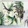 Halloween Shower Curtain, Spiders Hanging From Their Traps Horror Inspired Design Grayscale Cartoon, Cloth Fabric Bathroom Decor
