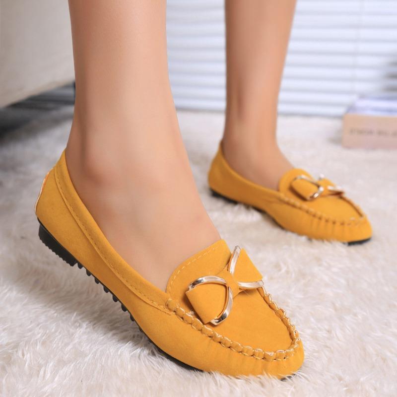 Fashion casual bow style soft leather women's shoes Loafer fashion New Flat Heeled Singles Shoes for women Nurse Shoes Zapatos De Mujer