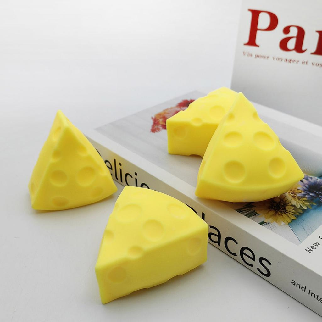 Cheese Squishy Toy Simulation Cheese Squeeze Toy Soft Cute Decompressing Pinching Cheese Sticky Slow Rebound Kids Adult Toy