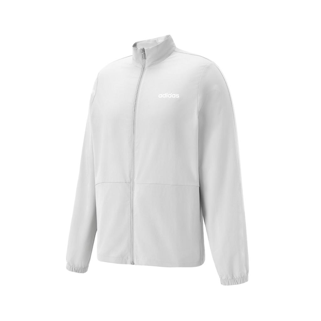 Adidas Comfortable Fashion Stand Collar Long Sleeve Jacket Unisex Jacket Gray JN4914