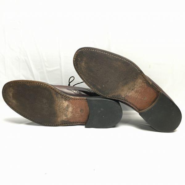 STAFFORD Full Brogue Wingtip Goodyear Welted Shoes Burgundy Size 9D (26.5-27.0) Men's(USED)