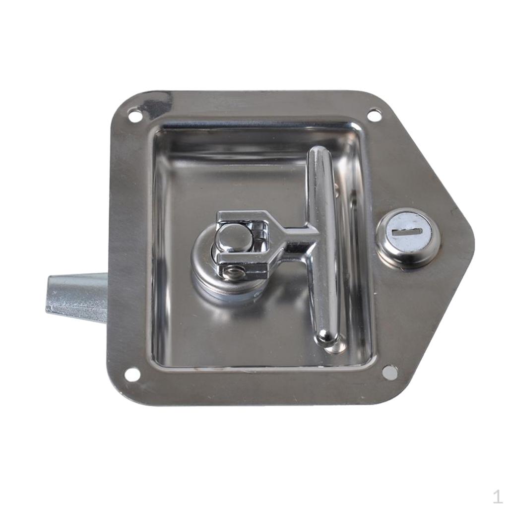 

1 Set RV Marine 304 Stainless Steel Folding handle type lock Tool Latch
