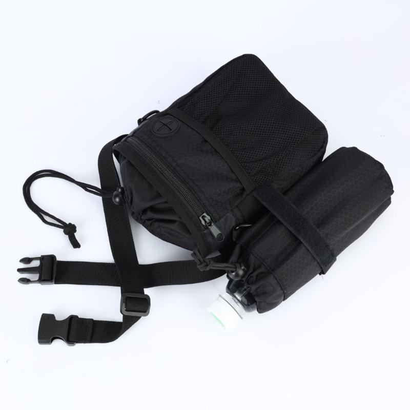 Waterproof Dog Training Waist Pack Portable Pet Treat Pouch Adjustable Belt Waste Bag Dispenser Polyester Texture