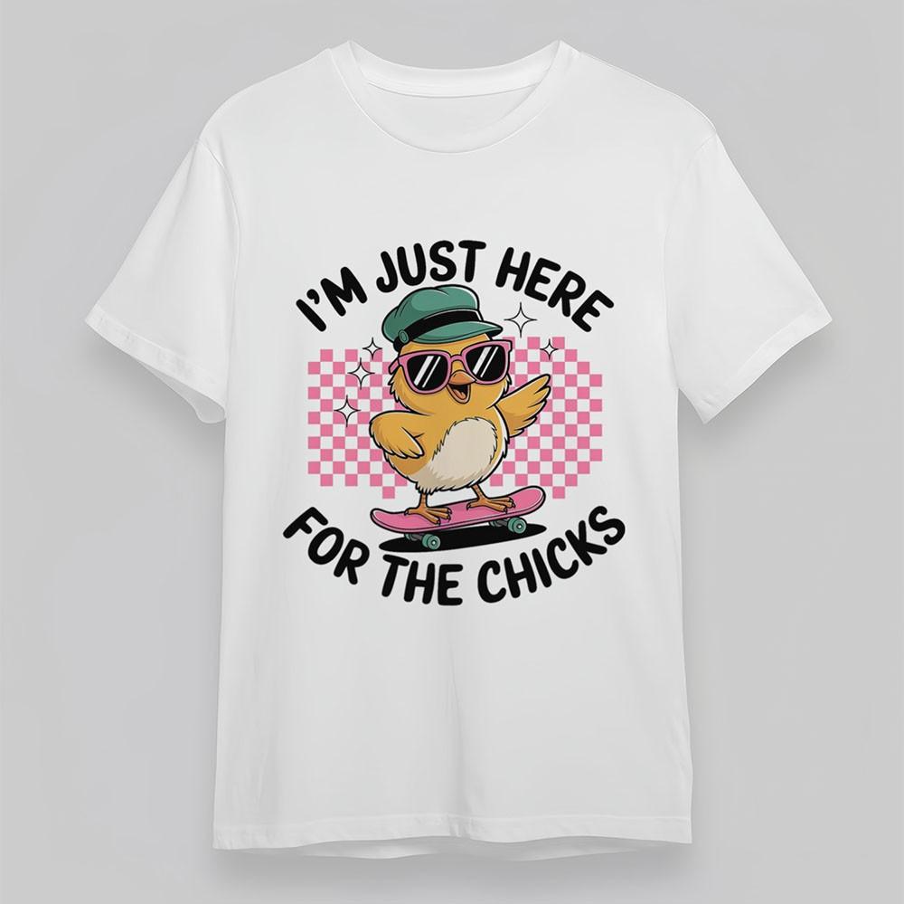 

Women s Soft Comfy T-Shirt Skateboard Chicken Graphic Tee Oversize Cotton White 4XL