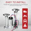 Universal Car Air Horn Compressor Dual Trumpets 12V Trumpet Compressor Super Loud Twin Tone for Motorcycle Car Boat Truck