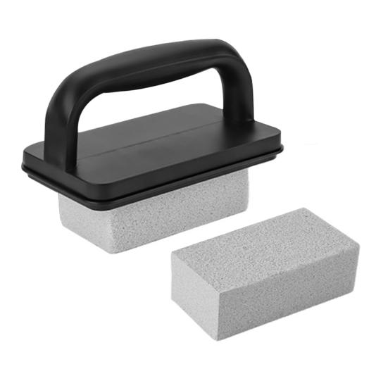 5 Pcs/Set BBQ Cleaning Bricks with Heat Resistant Handle Hard Wear-resistant Grill Scrubbing Stone Flat Top BBQ Swmming Pool Sink Cleaning Pumice