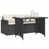 VidaXL Garden Dining Set Cushions 2pcs Black Wicker, Outdoor Dining Set, Furniture of 366328