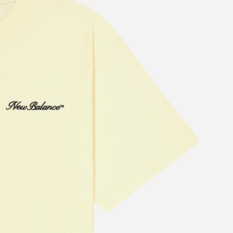 New Balance T Shirts Men's Light Yellow LYL Crew Neck Moderate NEF31351-LYL