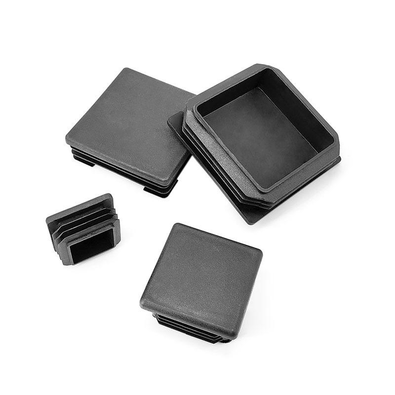 Square Plastic Black Blanking End Caps 13x13mm-120x120mm Inner Plug Cap Furniture Leg Tube Pipe Inserts Plugs Decorative Dust
