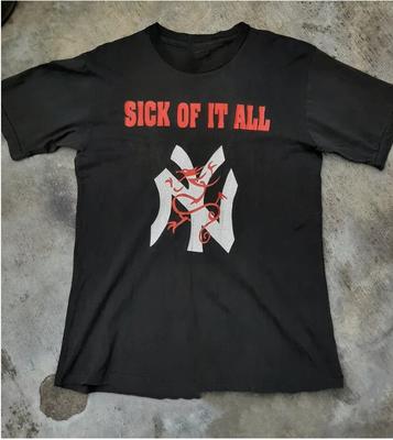 Sick of It All Geschenk für Fans Schwarzes T-Shirt Baumwolle Alle Größen