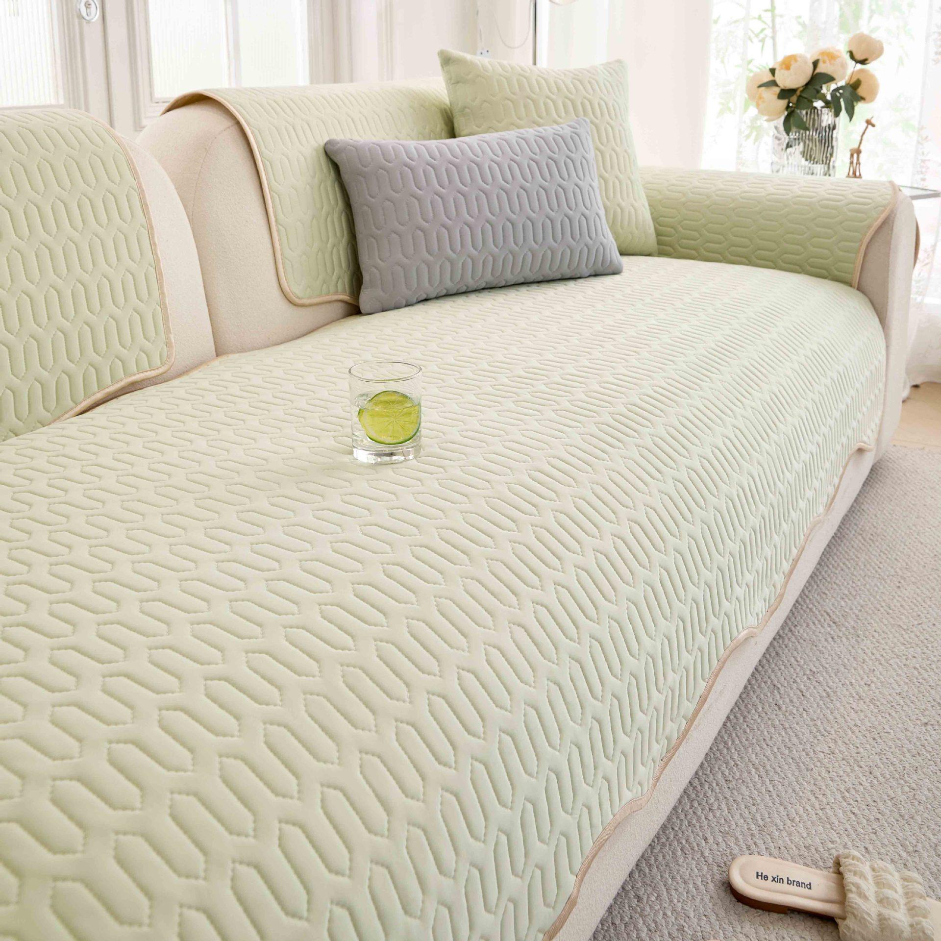 

Latex Ice Silk Sofa Cushion Summer Mat Seat Cushion Simple Modern Cold Cushion Sofa Cover Summer Cover Cloth Towel 70*70cm зелёный