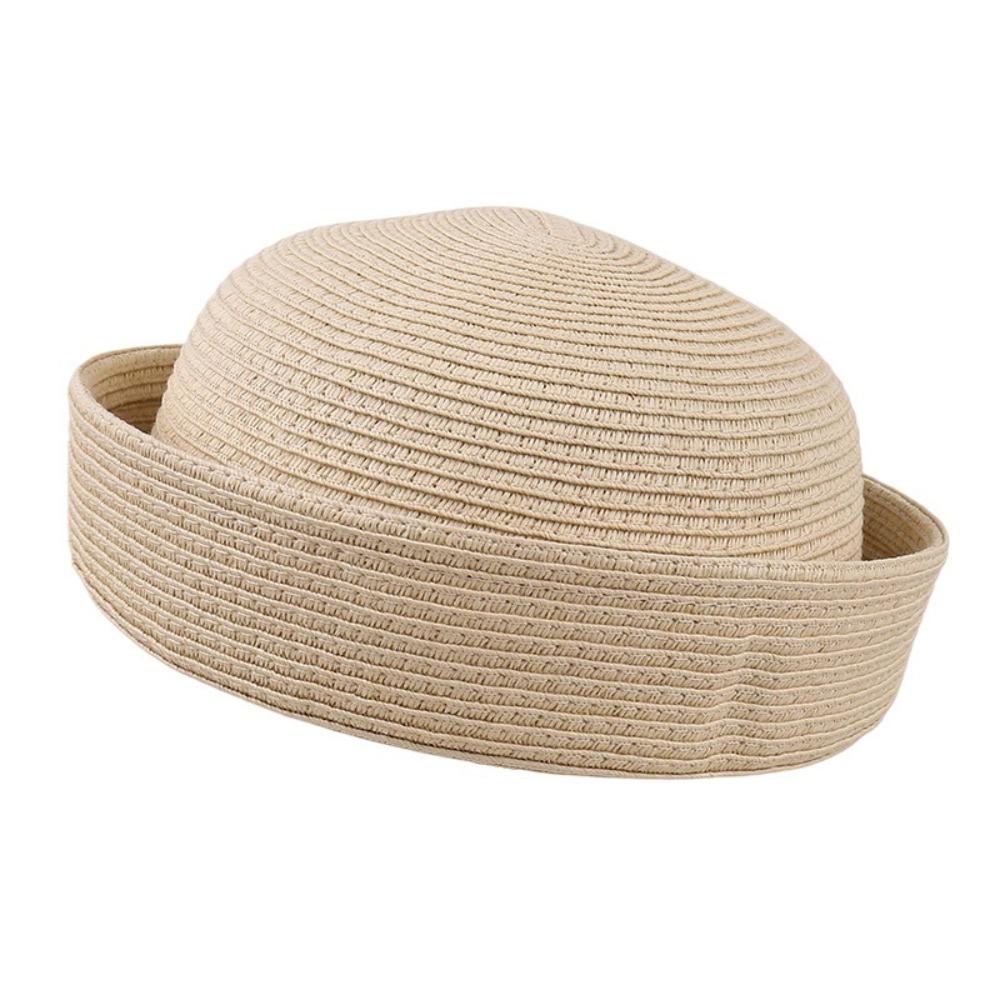 Weave Straw Pillbox Hat Elegant Fedora Hat Fashion Medicine Box Hat  Summer Wear