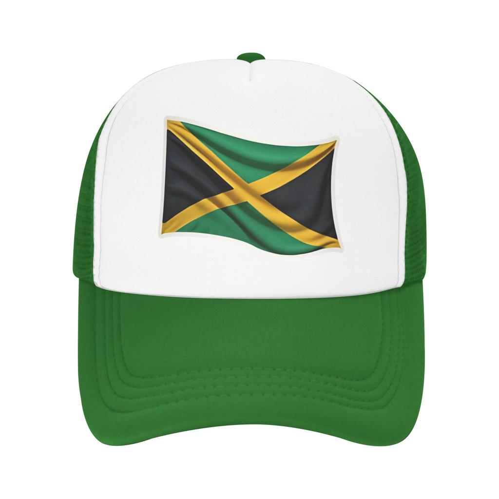 Jamaica Jamaican  Merch Mesh Foam Trucker Hat Summer Cooling  Meshback Sun Caps Casual Adjustbale