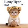 Cute Tiger Fruit Cat Plush Hat Cat Puppy Cosplay Costume Pet Accessories Adjustable Comfortable Warm Headdress Pet Headwear