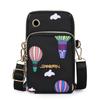 Women's Vertical Shoulder Mobile Phone Bag  Nylon Oxford Cloth Small Messenger with Zipper Coin Purse CLE