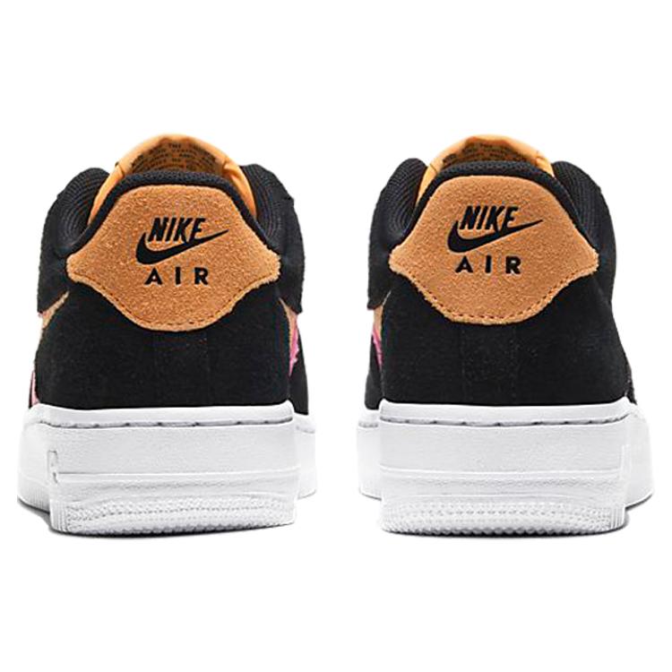 Nike Air Force 1 Low top Kids' Skateboarding Shoes Black Pink Teenagers CJ4093-002