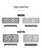 Brushed Metal Wall Clock: LED Multi-functional Electronic Alarm Clock