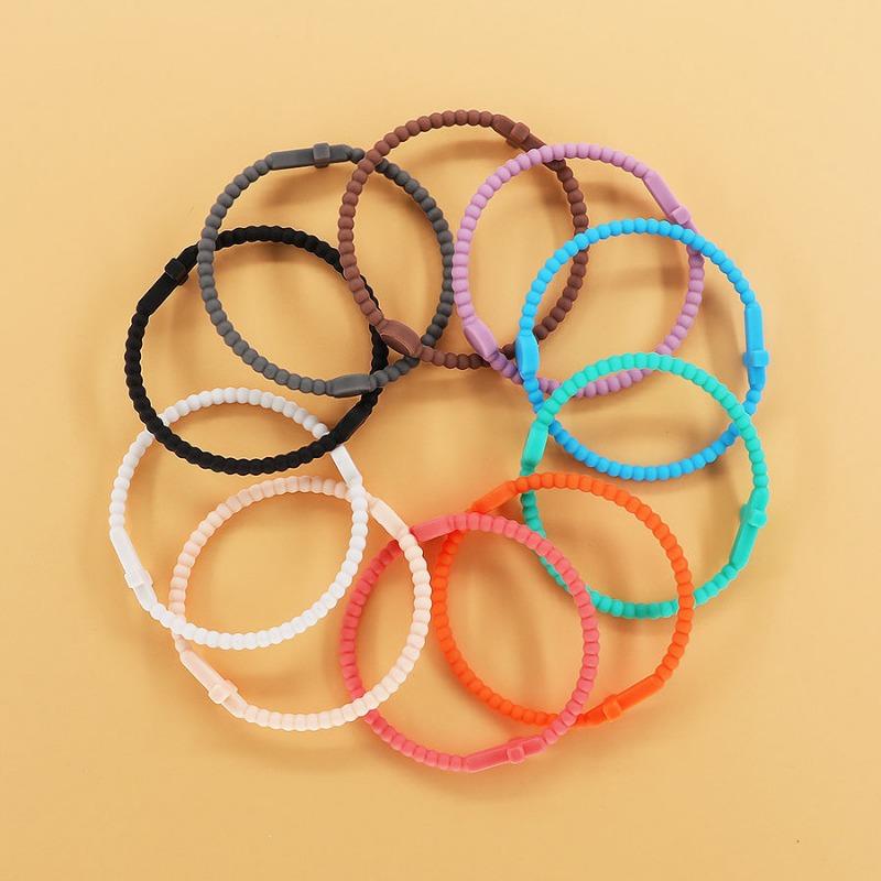 1/5pc Jesus Bracelets - Cross & Macaron-colored Beaded Silicone Bracelets Gifts for Women Men Girls Boys Kids Aldult