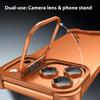 For iPhone 17 Pro Max Bumper Case Lens Kickstand Heat Dissipating Metal Corner Phone Cover