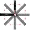 Raportor digital Riglă digitală în unghi Goniometru metric 360 de grade din oțel inoxidabil Instrument de măsurare a raportorului în unghi drept 200 mm