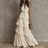 2026 new tk European and American style neck collar design sense multi-level cake dress sleeveless fashion style