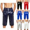 Pantaloni scurți cargo pentru bărbați cu talie elastică, blocuri de culoare, S-3XL, cu fermoar impermeabil, buzunare, pantaloni capri pentru drumeții, vacanță, club