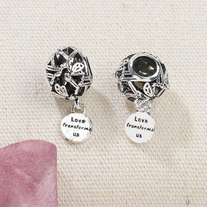 Europejski kolor srebrny ażurowe serce pszczoła miodna mama koralik Fit Charm bransoletka tworzenie biżuterii akcesoria 