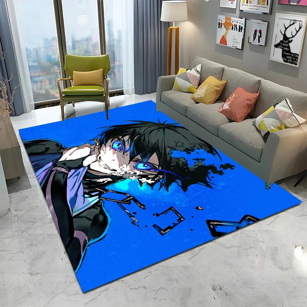 Blue Lock Football Anime Cartoon Carpet Rug for Home Living Room Bedroom Sofa Doormat Decor,kid play Area Rug Non-slip Floor Mat