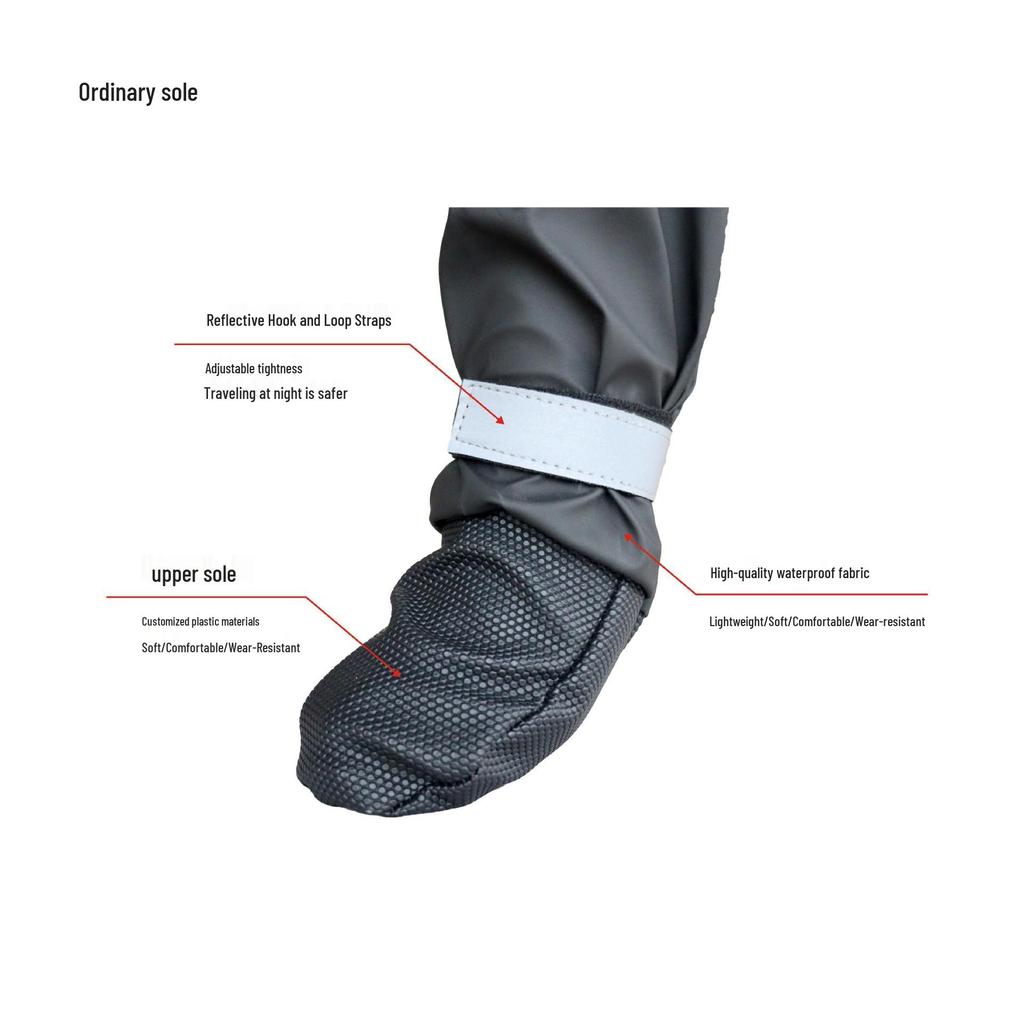 Reflektierende Schmutzabweisende Hundestiefel mit Verstellbaren Elastischen Bändern für Draußen