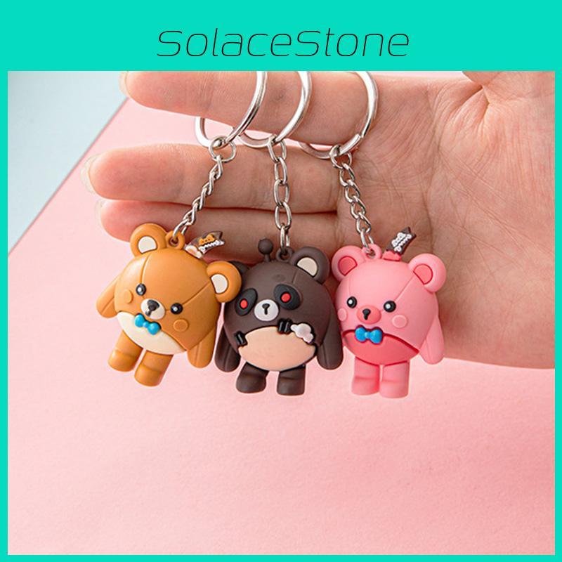 Cute Egg Party 3d Teddy Bear Keychain For Students And Backpacks