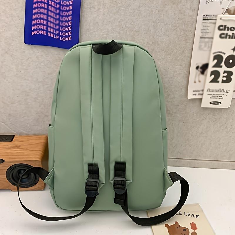 Casual Backpack Pure Color Simple Junior High School Student College Student Backpack Outdoor Work Clothing Large Capacity Lightweight Versatile