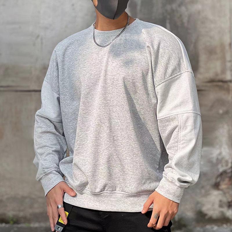 Men's Korean Style Autumn Sweatshirt - Youth Round Neck, Plus Size Casual Jacket