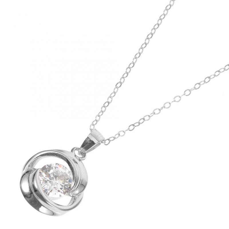 1 Halskette Für Damen Mit Zirkonia-Anhänger