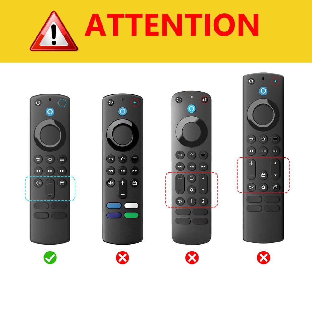 Soft Silicone Cover For Amazon Fire TV Stick HD/4K Remote Control Waterproof Dust-Proof Protective Case Easy Grip Texture Design