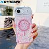 KEYSION Luxuxy Glitter Magnetic Phone Case for MagSafe for iPhone 17 Pro Max Soft TPU+PC Shockproof Back Cover for iPhone 17 Air