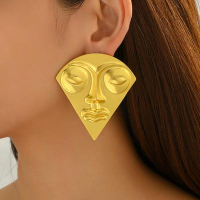 Schmuck im Retro-Stil, Ohrringe mit übertriebenem Gesichtsausdruck, vielseitige High-End-Ohrstecker für Damen