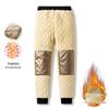 Men's Fleece-Lined Lambswool Pants, Graphene-Infused, Plus Size, Warm Cotton Winter Casual Pants