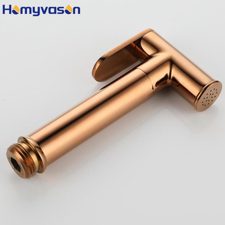 Hot Selling Rose Gold Bidet Sprayer Matte Black Hot and Cold Water Handheld Bidet Set