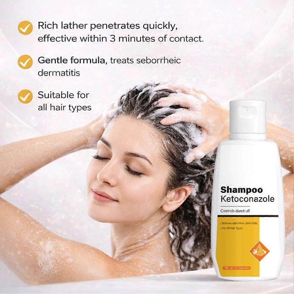 90ml Anti Dandruff Ketoconazole Shampoo Scalp Hair Dry Hair Care Oil Control Shampoo