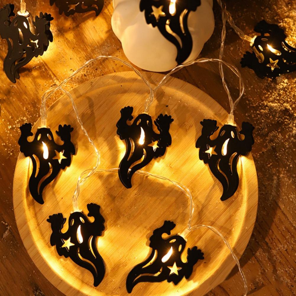 

Украшение на Хэллоуин 3M 20 Light Ghost Bat Crow Shaped Lamp String Внутреннее и наружное освещение для украшения фестиваля Хэллоуина
